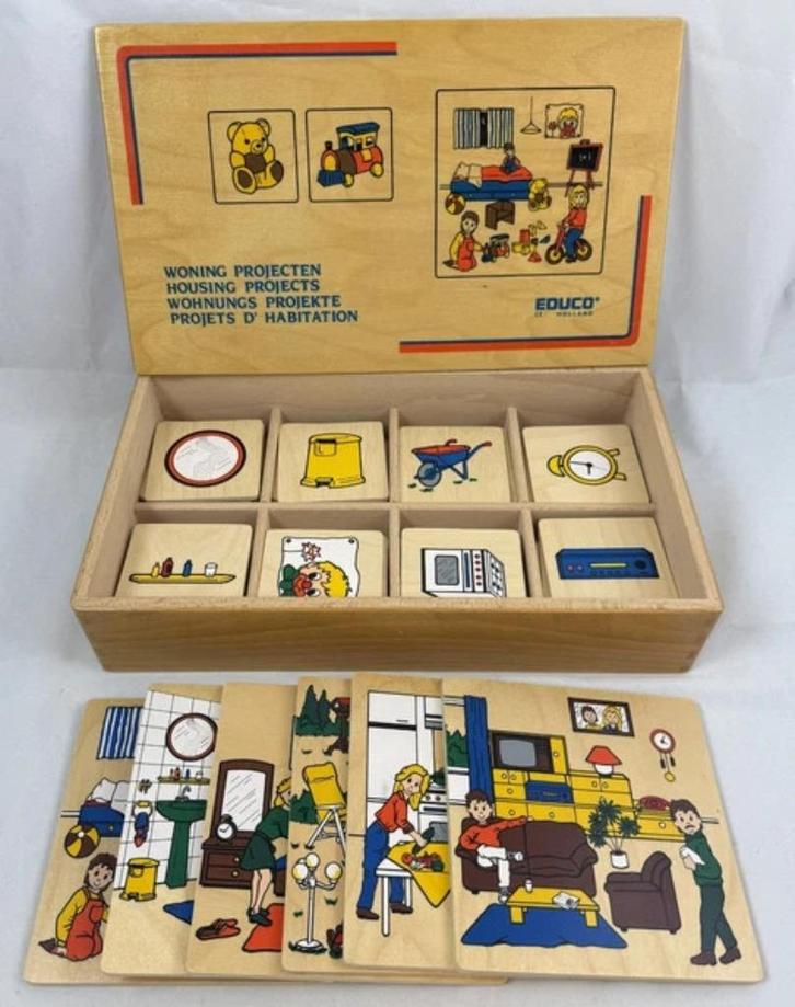 Educo woning projecten pedagogisch montessori educatief hout, Kinderen en Baby's, Speelgoed | Educatief en Creatief, Zo goed als nieuw