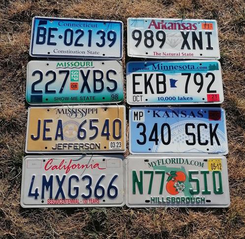 Originele amerikaanse nummerplaten, Hobby en Vrije tijd, Overige Hobby en Vrije tijd, Gebruikt, Ophalen of Verzenden