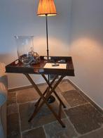 Butlertray met dienblad, Ophalen, Zo goed als nieuw, Rechthoekig, Hout