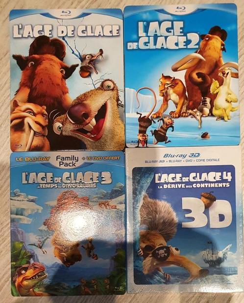 L'age de glace 1 à 4 en bluray - le 4 en 3d - ice age, CD & DVD, Blu-ray, Comme neuf, Enfants et Jeunesse, 3D, Enlèvement ou Envoi