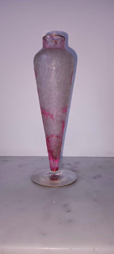 Kleine soliflora uit de Art Nouveau-periode, gesigneerd Daum, Antiek en Kunst, Antiek | Glaswerk en Kristal, Ophalen