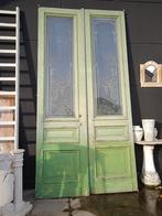 Zeer grote dubbelzijdige art nouveau deur, Doe-het-zelf en Bouw, Deuren en Vliegenramen, 215 cm of meer, Gebruikt, Glas, 120 cm of meer