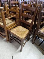 vintage eiken stoel met rieten zitting, Antiek en Kunst, Ophalen