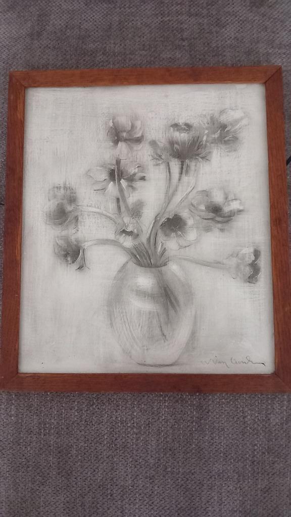 Schilderij gesigneerd door Willem Van Aerden, Antiek en Kunst, Kunst | Schilderijen | Abstract, Ophalen of Verzenden