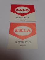 bieretiketten Ekla super pils Van den heuvel Brussel, Ophalen of Verzenden, Zo goed als nieuw, Overige typen, Overige merken