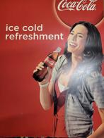 Groot plastieken reclamebord van Coca-Cola, Ophalen, Zo goed als nieuw, Reclamebord