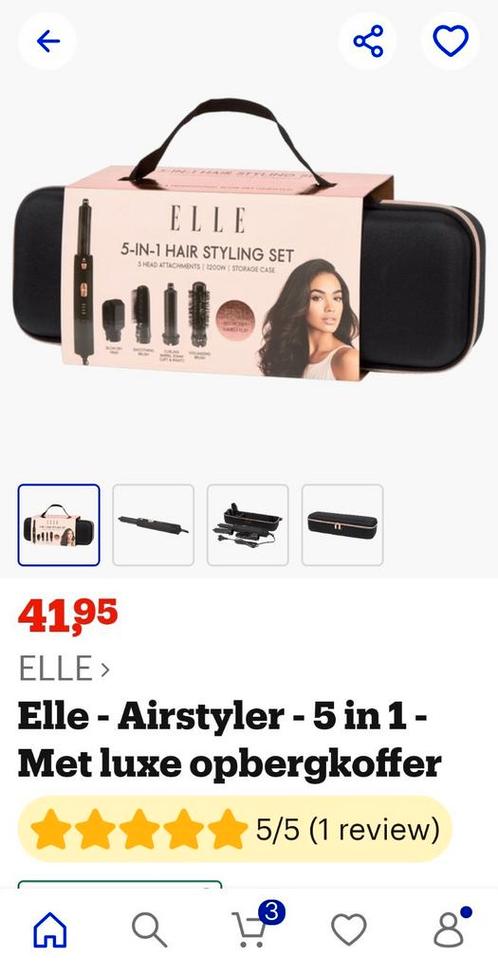 Elle Haardroger set 5 in 1, Handtassen en Accessoires, Uiterlijk | Haarverzorging, Zo goed als nieuw, Haardroger, Ophalen of Verzenden