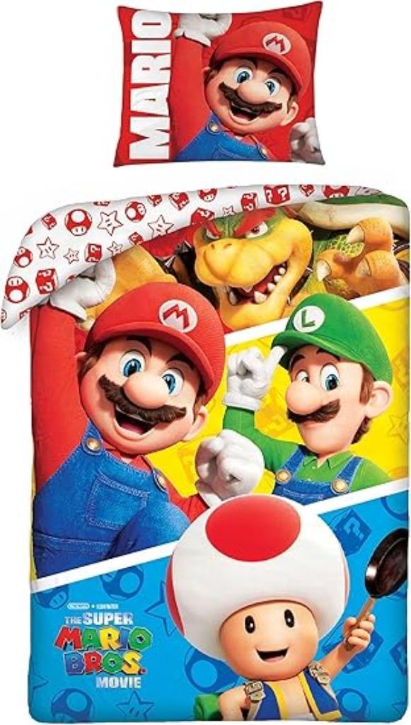 Super Mario Bros beddengoed set | 140 x 200 cm | Nieuw, Kinderen en Baby's, Kinderkamer | Beddengoed, Nieuw, Dekbedovertrek, Overige kleuren
