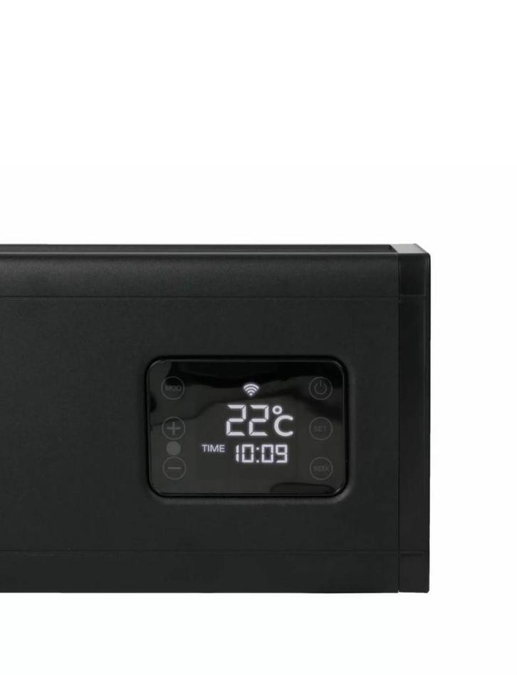 EUROM Alutherm Plinthe 1500 Wi-Fi Noir IP21 (GARANTIE 2ans), Doe-het-zelf en Bouw, Verwarming en Radiatoren, Zo goed als nieuw