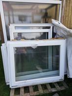 Witte pvc ramen, Ophalen, Gebruikt, Gevelraam of Ruit, Dubbelglas