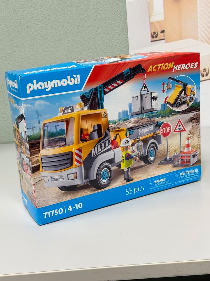 Camion PLAYMOBIL Action Heroes avec grue 71750 - NOUVEAU, Enfants & Bébés, Jouets | Playmobil, Neuf, Ensemble complet, Enlèvement ou Envoi