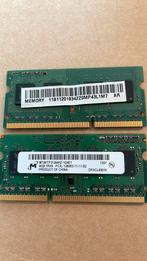 RAM geheugen - 2x4gb - DDR3 (PC3L) voor laptop, Computers en Software, RAM geheugen, Ophalen, Zo goed als nieuw, DDR3, Laptop
