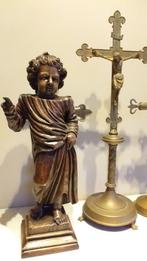 Oud houten beeld  jesuskind  60 cm. 19 eeuw, Ophalen of Verzenden