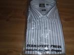 wit shirt met lijnen maat M, Kleding | Heren, Overhemden, Ophalen of Verzenden, Nieuw, Blauw, Halswijdte 39/40 (M)