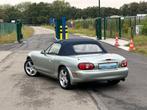 Mazda MX-5 1.6i 16v NBFL Silver Blues | Leder | Windscherm, 1025 kg, Achterwielaandrijving, 4 cilinders, Cabriolet