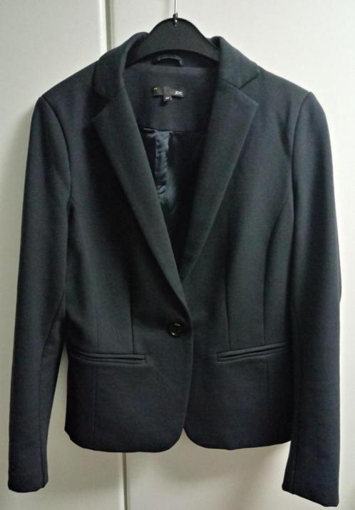 Donkergrijze getailleerde blazer, maat 42, Kleding | Dames, Jasjes, Kostuums en Pakken, Zo goed als nieuw, Maat 42/44 (L), Ophalen of Verzenden