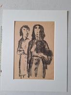 Litho Theo Van der Horst "Twee staande personen ", Ophalen of Verzenden