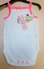 HEMA - Body NEUF blanc avec lapin - T.50/56 cm, Kinderen en Baby's, Babykleding | Maat 50, Nacht- of Onderkleding, Meisje, Nieuw