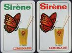 2 Speelkaarten Sirène Limonade, Collections, Comme neuf, Enlèvement ou Envoi