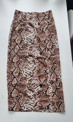 Longue jupe shein motif serpent, Maat 38/40 (M), Beige, Zo goed als nieuw, SHEIN