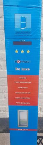 Stopinsect luxe bruine muskietennetdeur, Ophalen, 80 tot 100 cm, 215 cm of meer, Hordeur