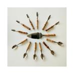 Vintage bamboe taartbestek, Ophalen of Verzenden