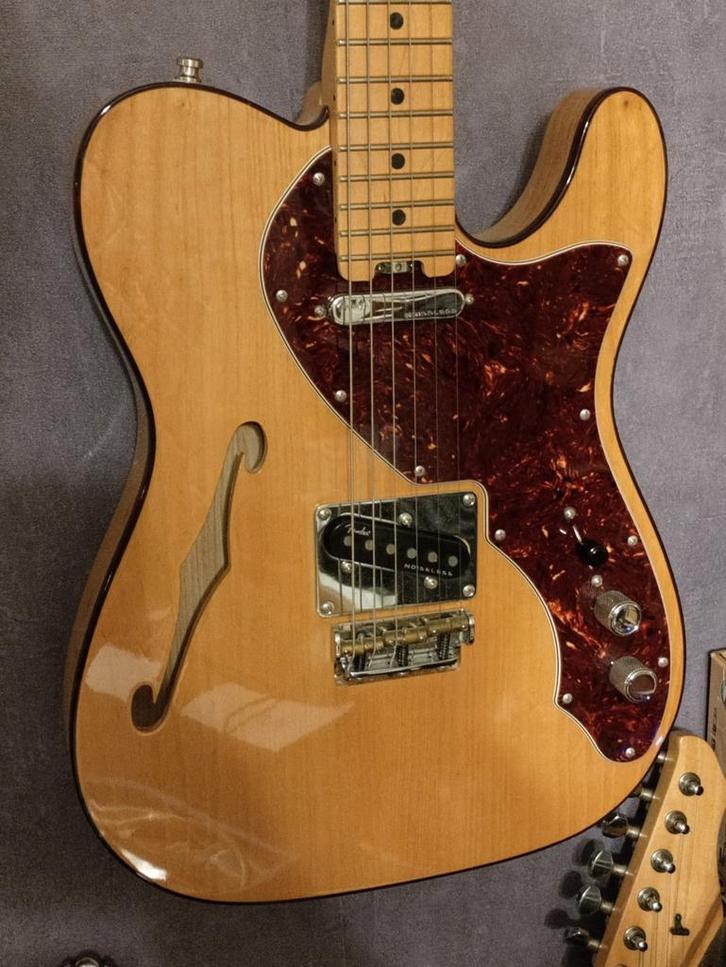 Fender American Elite Telecaster Thinline MN Natural, Muziek en Instrumenten, Snaarinstrumenten | Gitaren | Elektrisch, Zo goed als nieuw