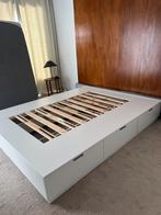 Ikea Nordli bedframe 160cm x 200cm, Ophalen, Wit, Tweepersoons, Zo goed als nieuw