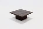 Zeldzame Salontafel Fossielsteen Metaform Jaren 60 70 Design, Ophalen, Gebruikt, Vierkant, Overige materialen