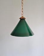 Art Deco hanglamp in kegelgroen opaline, 1920-30, Antiek en Kunst, Ophalen of Verzenden