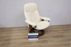 Wit Lederen Relax-Fauteuil van Stressless met Houten Frame, Antiek en Kunst