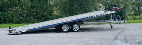 A LOUER REMORQUE PLATEAU BASCULANT 3.5 T AVEC TREUIL, Auto diversen, Aanhangers en Bagagewagens, Zo goed als nieuw, Ophalen of Verzenden