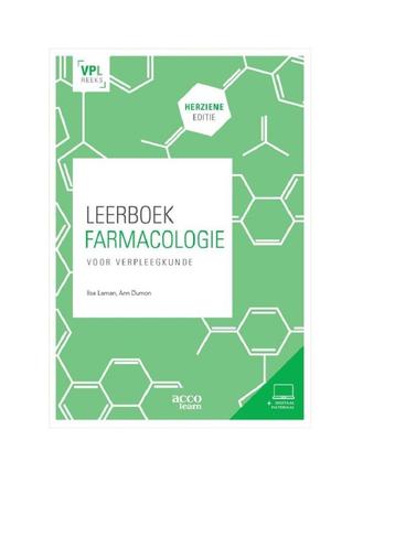 Leerboek farmacologie voor verpleegkunde beschikbaar voor biedingen