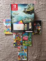Nintendo Switch OLED Model: The Legends Of Zelda TOTK, Games en Spelcomputers, Gebruikt, Switch OLED, Ophalen, Met 3 controllers of meer