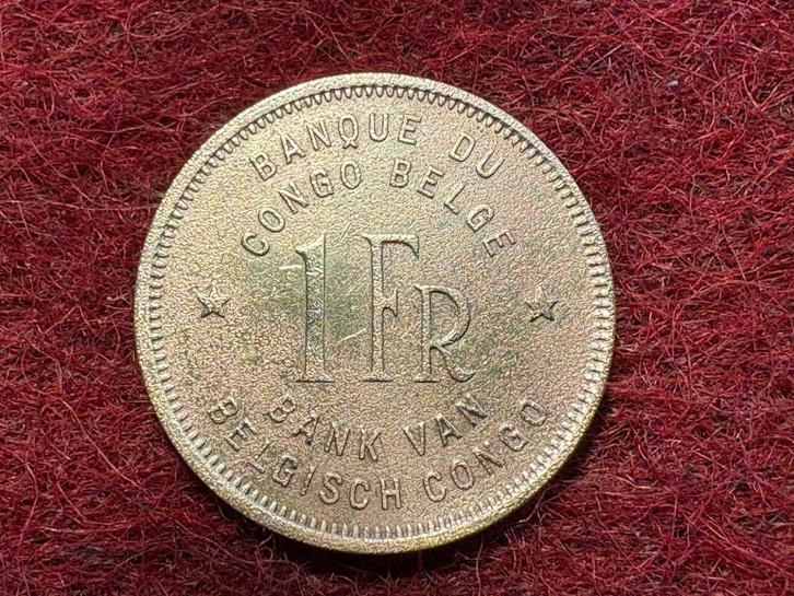 Belgisch Congo - 1 Frank 1946 (#042#), Postzegels en Munten, Munten | Afrika, Losse munt, Ophalen of Verzenden