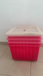 Lot 4 bac rangement jouets rose ikea, Doe-het-zelf en Bouw, Kratten en Dozen, Ophalen, Gebruikt