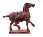 antiek chinees houten paard, Antiek en Kunst, Curiosa en Brocante, Ophalen of Verzenden