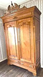 Vintage kasten van massief eikenhout, Antiek en Kunst, Ophalen