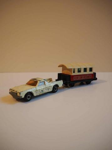 Vintage miniatuur auto met woonwagen, 1970s beschikbaar voor biedingen