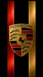 Panneau en métal avec logo Porsche - rétro vintage mancave, Enlèvement ou Envoi, Comme neuf, Panneau publicitaire