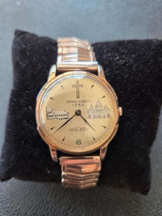 Anno Santo 1950 Horloge, Handtassen en Accessoires, Horloges | Antiek, Goud, Verguld, Ophalen of Verzenden