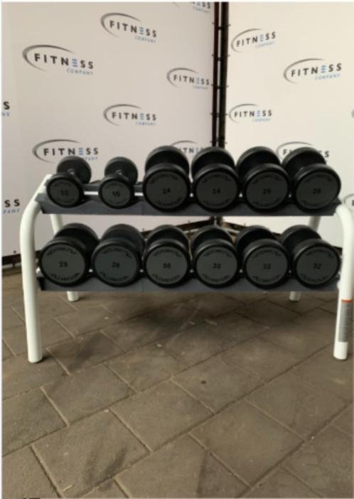 Technogym dumbells | rek | set | Kracht |, Sport en Fitness, Fitnessmaterialen, Gebruikt, Dumbbell, Armen, Benen, Borst, Buik