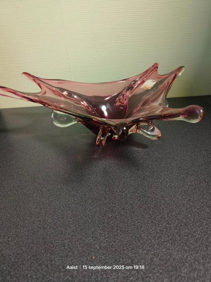 Vintage Glazen Murano Schaal, Antiek en Kunst, Antiek | Glaswerk en Kristal, Ophalen
