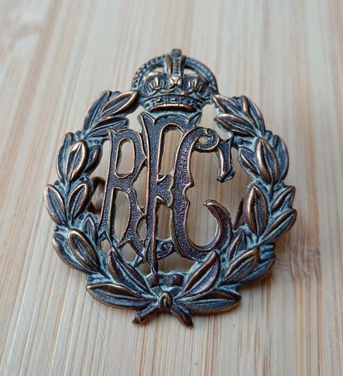 wo1 Britse RFC Royal Flying Corps cap badge origineel, Verzamelen, Militaria | Algemeen, Ophalen of Verzenden