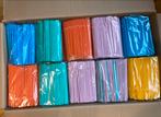 zwarte of gekleurde plastic rietjes (doos van 10.000 stuks)