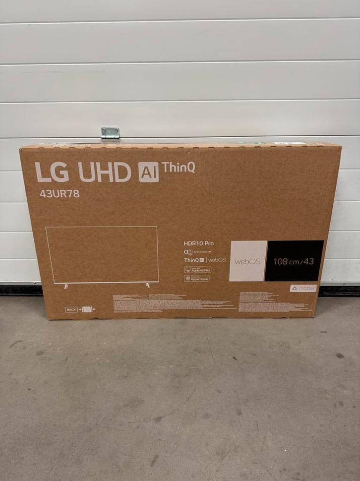 LG 43” 43UR78006LK (2024) 4K Smart TV, Audio, Tv en Foto, Televisies, Nieuw, LED, 100 cm of meer, 4k (UHD), LG, 50 Hz, Smart TV