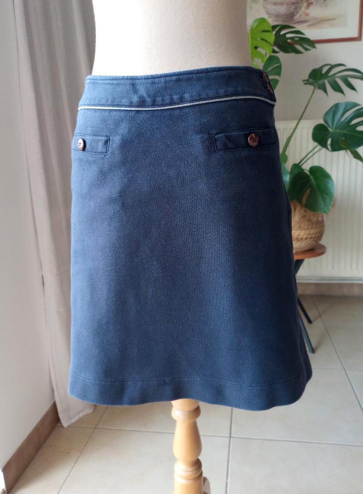 Rok katoen van Cyrillus, Kleding | Dames, Rokken, Gedragen, Maat 36 (S), Blauw, Ophalen of Verzenden