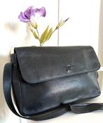 Sac à bandoulière, cuir grainé noir, Agemy-Dadizele 30x20 cm, Noir, Cuir, Utilisé