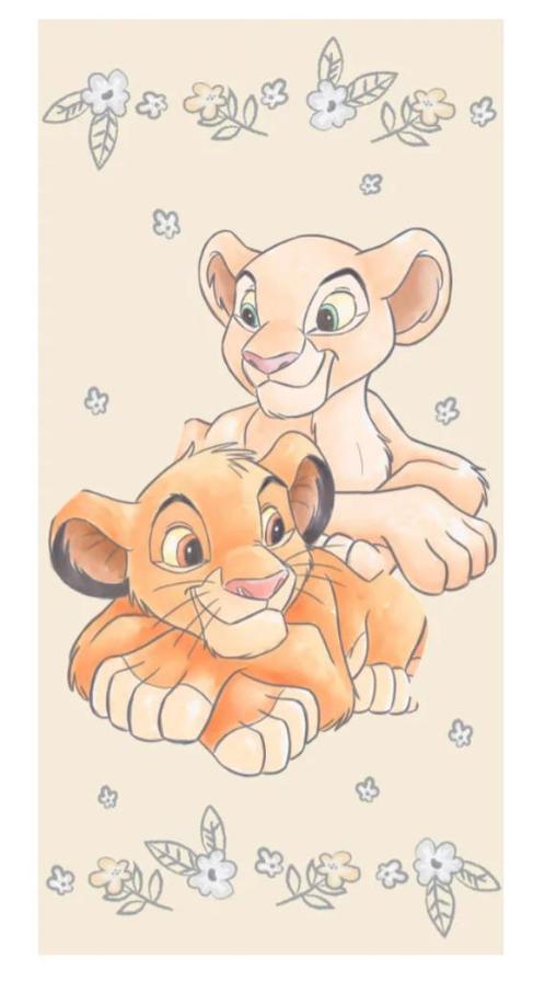 Lion King Badlaken / Strandlaken - Simba en Nala, Kinderen en Baby's, Kinderkleding | Kinder-zwemkleding, Nieuw, Overig, Jongen of Meisje