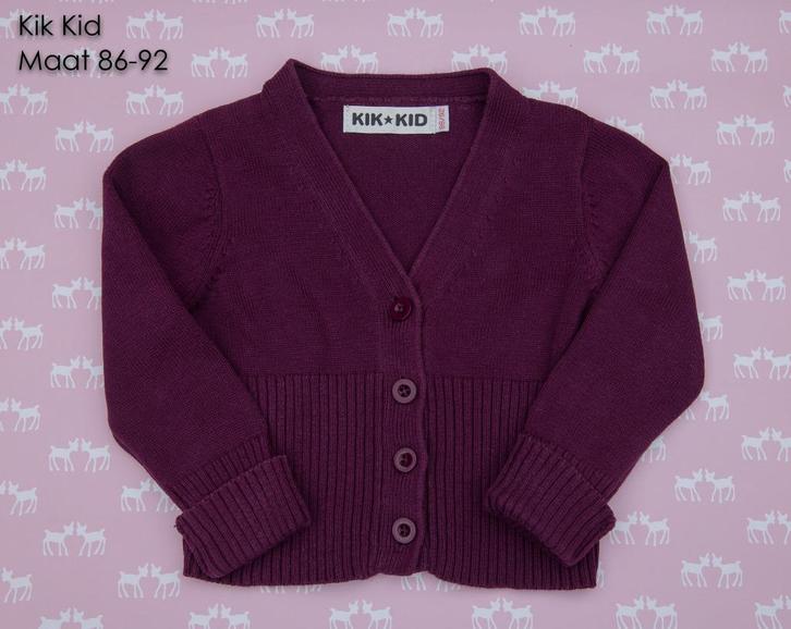 Cardigan Kik Kid – paars - Maat 86-92, Kinderen en Baby's, Kinderkleding | Maat 92, Gebruikt, Meisje, Trui of Vest, Ophalen of Verzenden